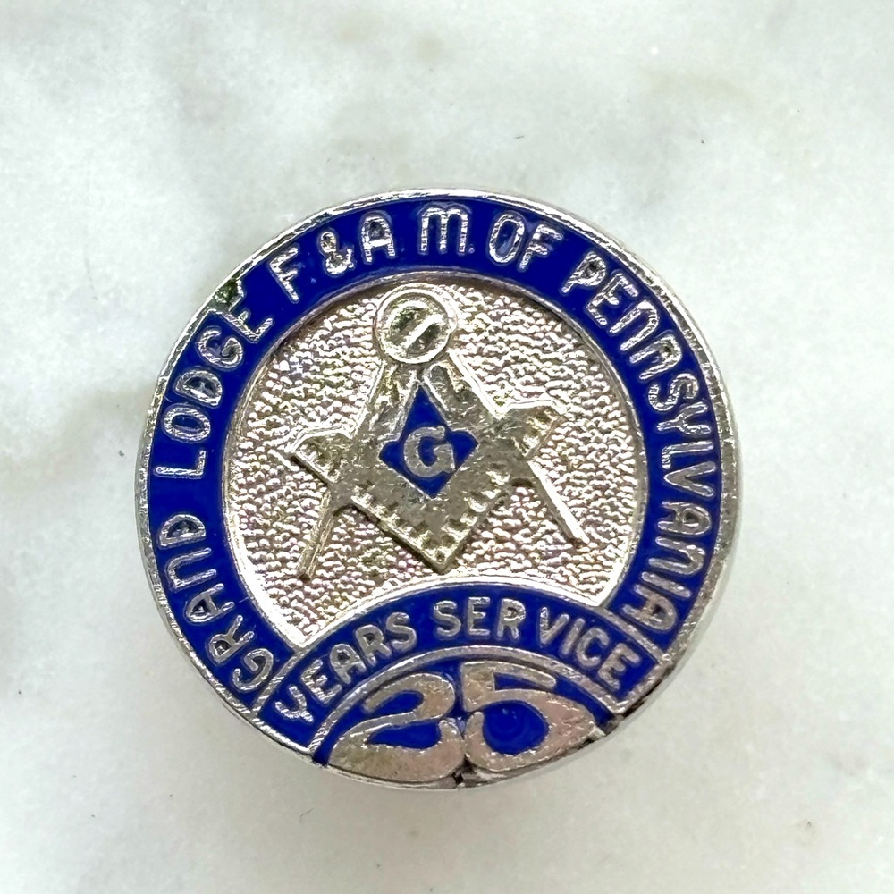 Masonic Grand Lodge of Pennsylvania F & A.M. - 25 Year Service Pin